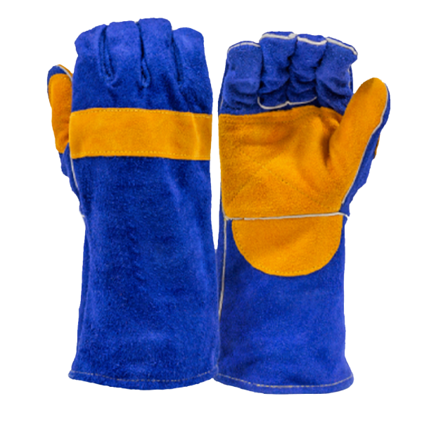 Guante para soldador azul con hilo Kevlar certificado