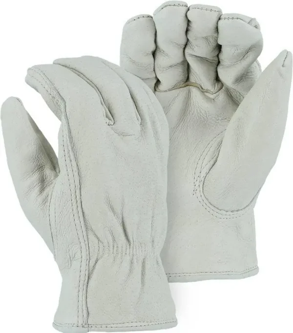 Guante de Piel de res Gris