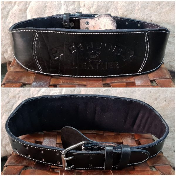 Cinturón de cuero con forro acolchonado