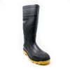 Bota de PVC Predator negra con punta de acero