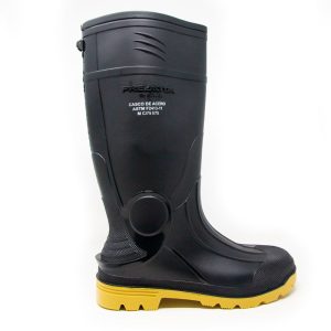 Bota de PVC Predator negra con punta de acero